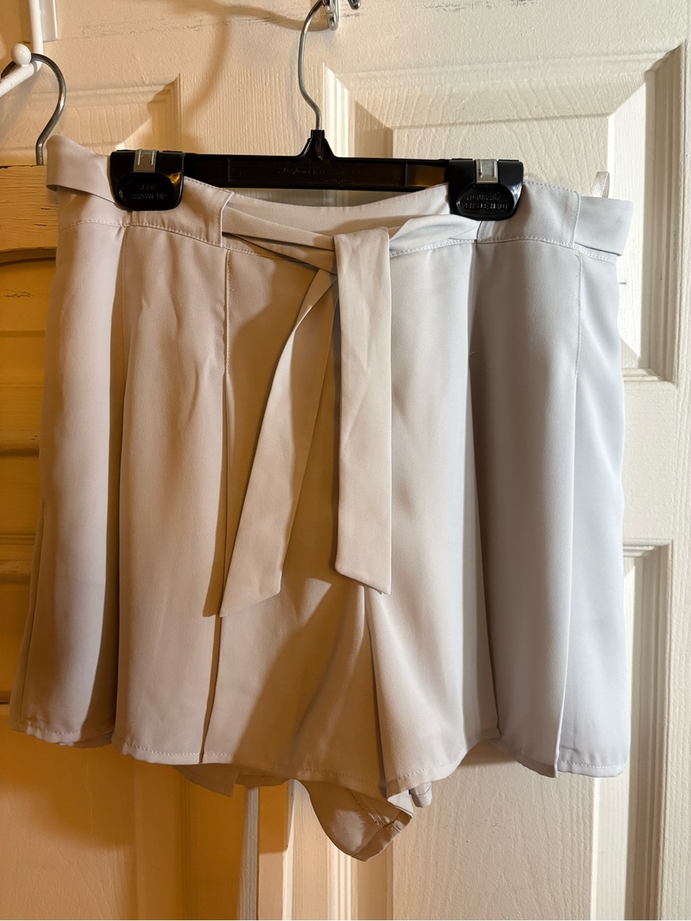 Sunday Best Light Gray Tie-Waist Skort